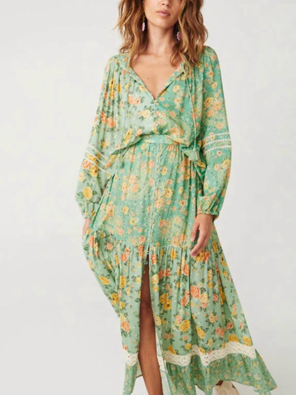 Spell Green Floral Maxi Skirt - Women's